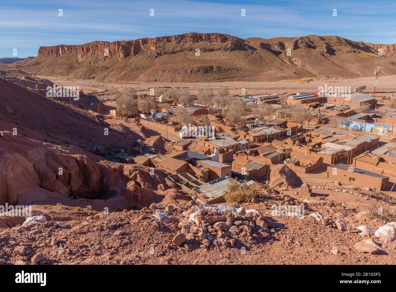 Piccola città di Susques nella National Route 52, Ande ad alta quota, deserto di Puna, provincia di Jujuy, NW Argentina, America Latina Foto Stock