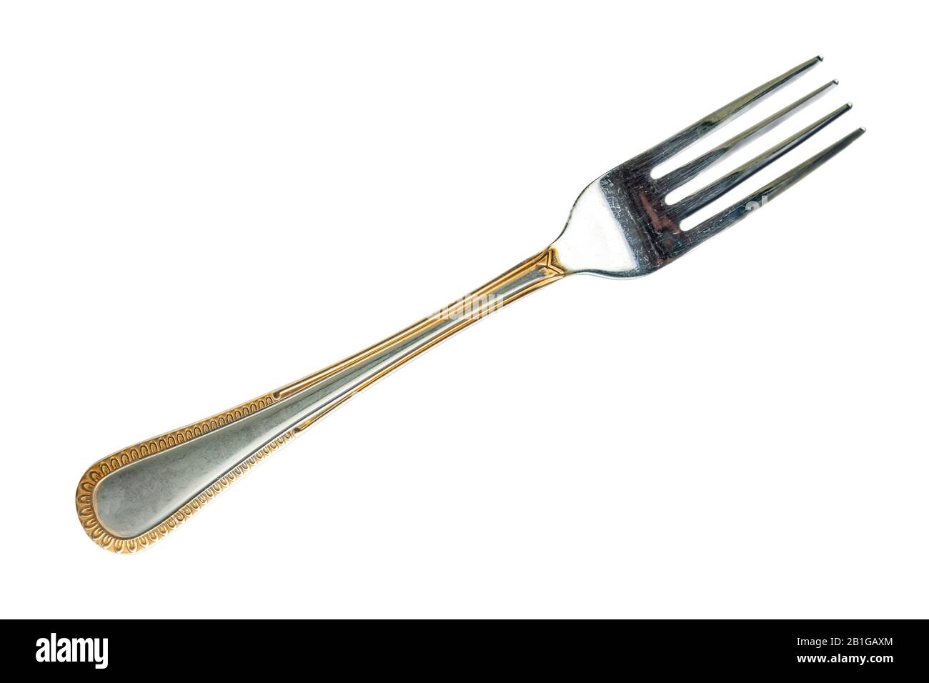 La cena su uno sfondo bianco è un primo piano. Foto Stock