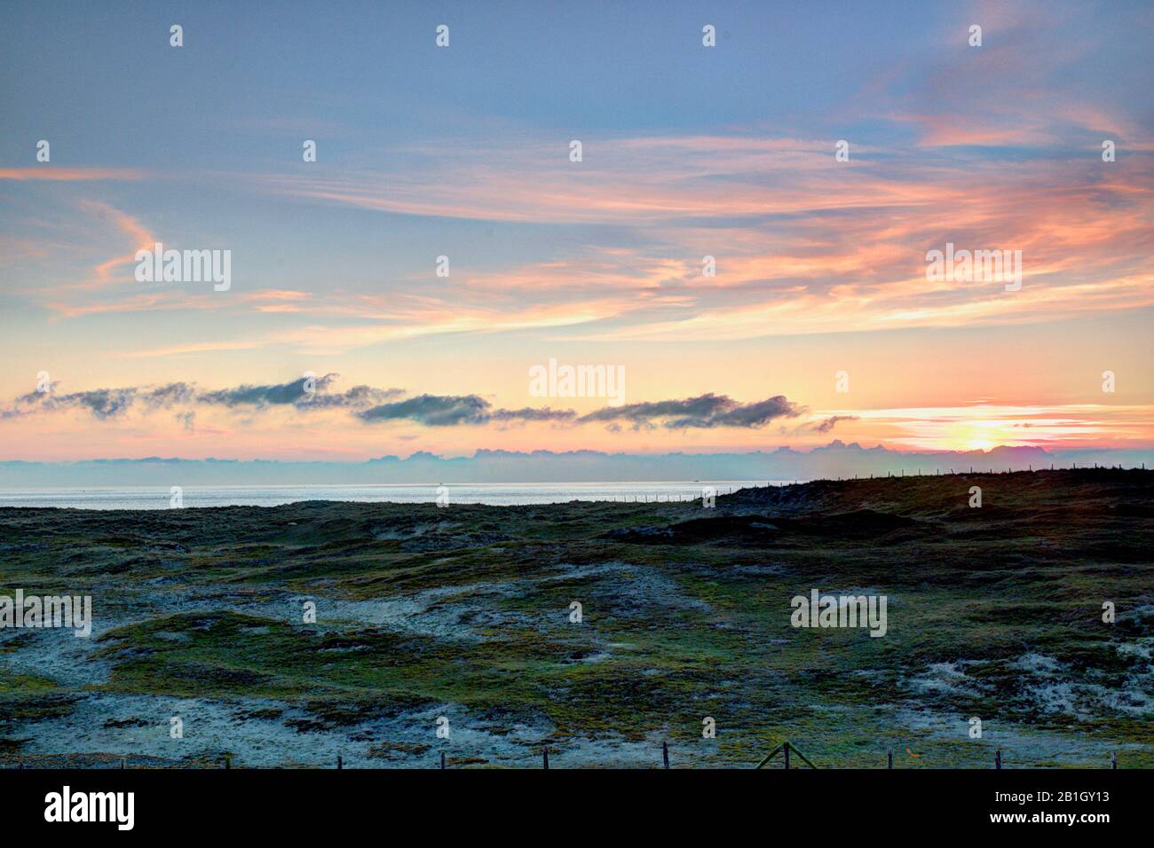 Noorderduinen a Den Helder all'alba, Olanda, Den Helder Foto Stock