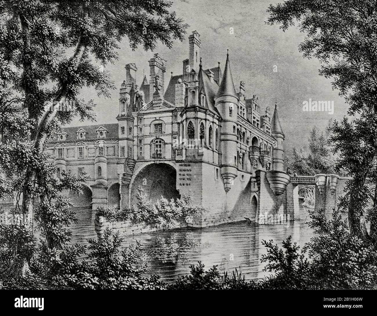 Chateau de Chenonceaux, circa 1900 Foto Stock