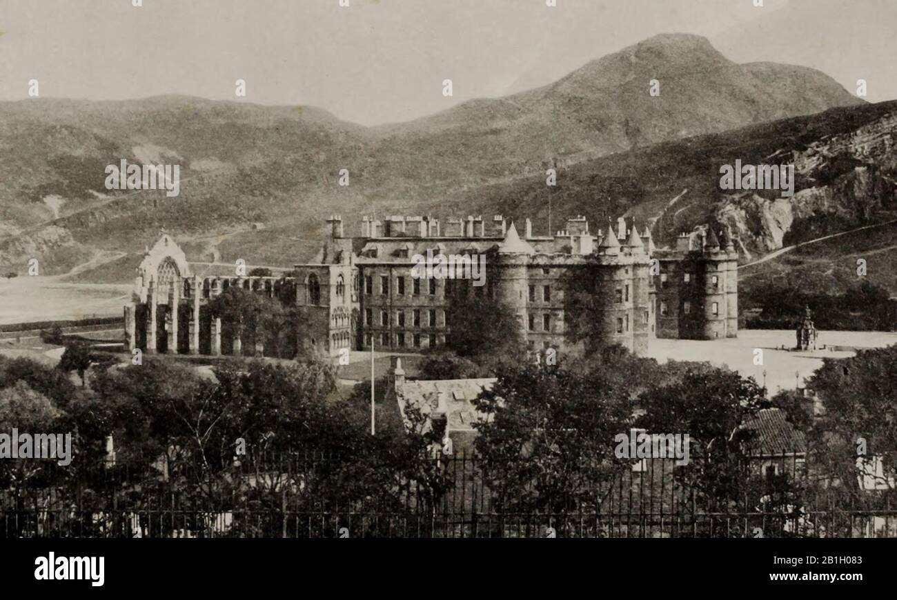 Holyrood Palace, circa 1880 Foto Stock
