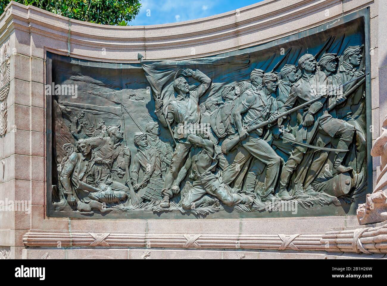 Il monumento commemorativo dello stato del Missouri al Vicksburg National Military Park onora i soldati che hanno combattuto nella guerra civile americana a Vicksburg, Mississippi. Foto Stock