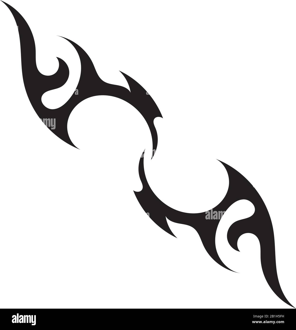 Tatuaggi tribali. Arte tatuaggio tribale. Schizzo vettoriale di un tatuaggio. Idea per il design Illustrazione Vettoriale