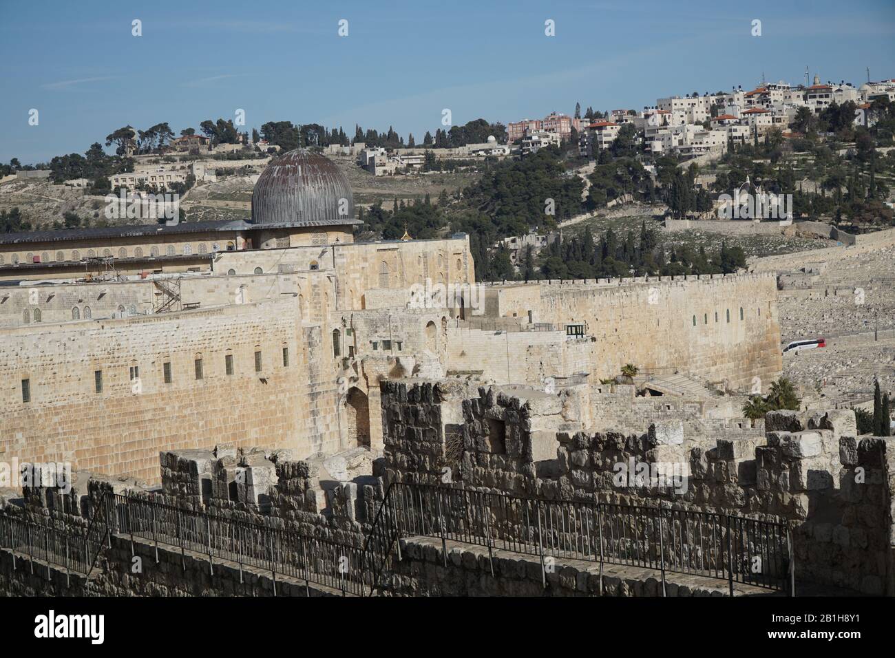 La Città Vecchia Di Gerusalemme, La Moschea Al Aqsa Foto Stock