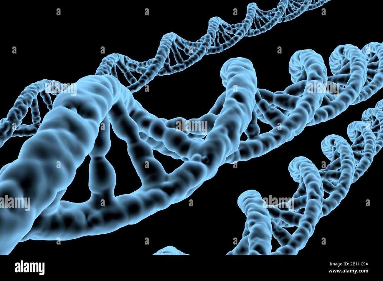 DNA, Scienze Mediche, illustrazione 3D Foto Stock