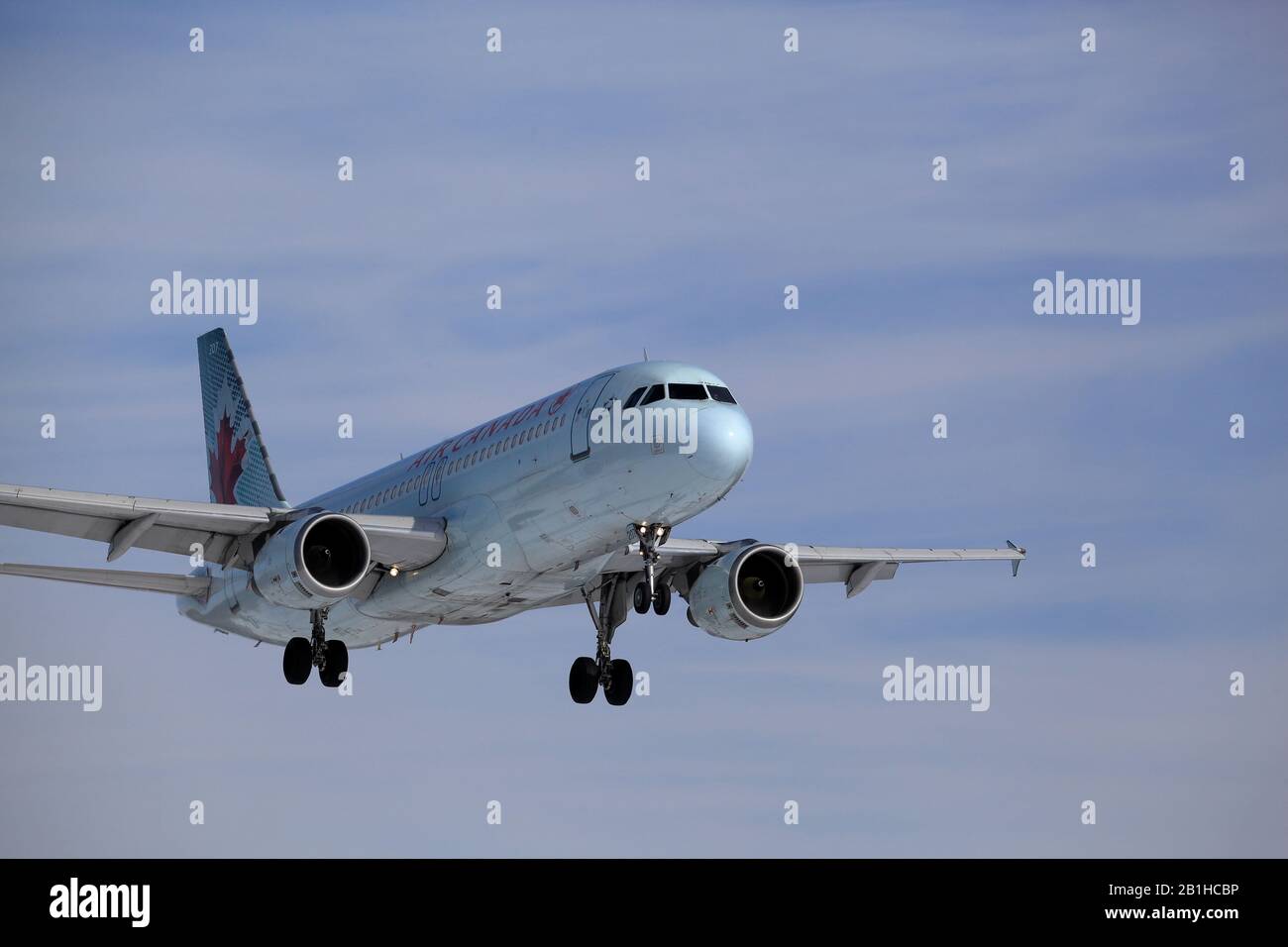 Airbus A320, Air Canada, C-FDST atterraggio a YOW, Ottawa, Canada, 24 febbraio 2020 Foto Stock