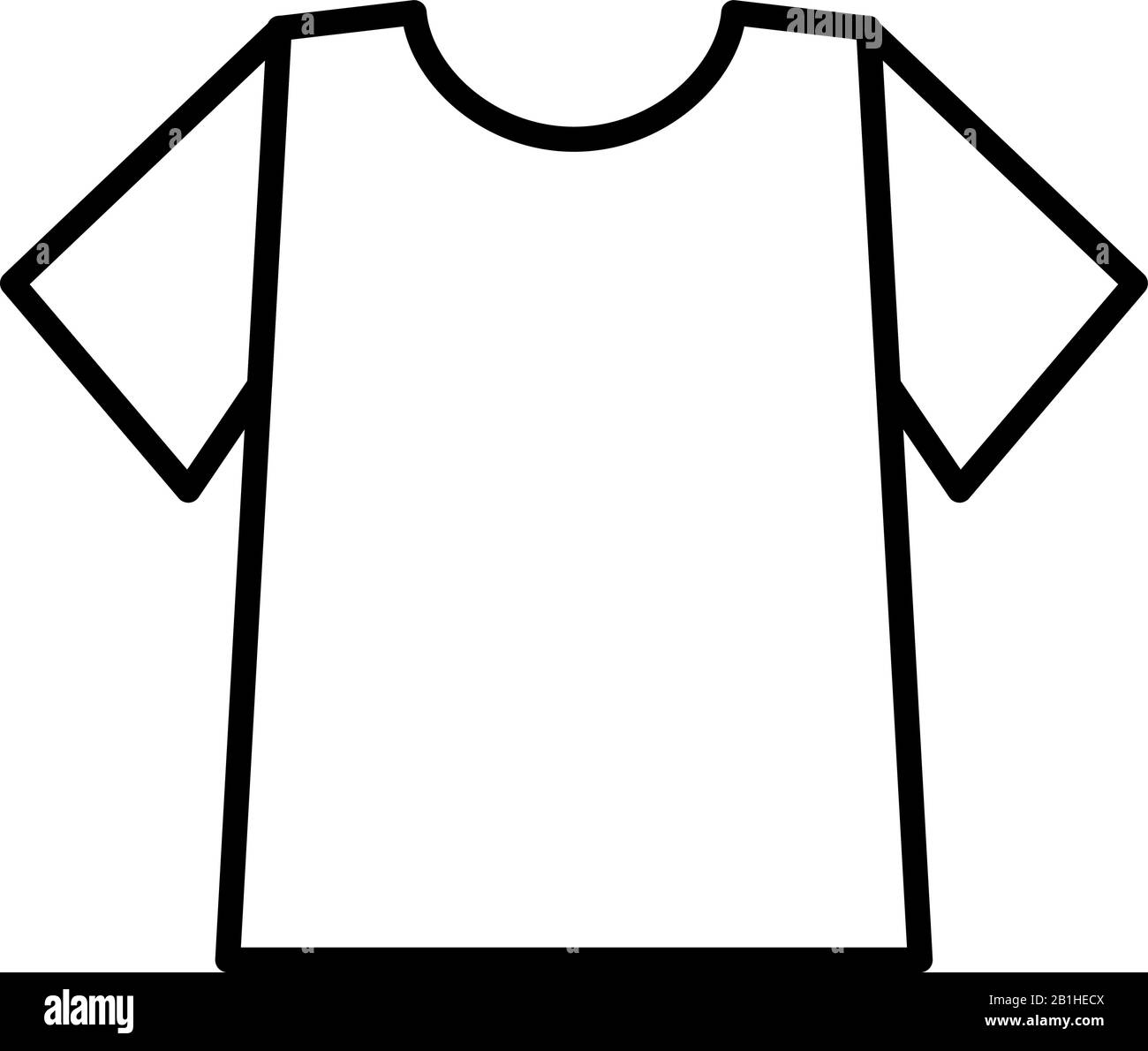 Icona a forma di T-shirt su sfondo bianco Illustrazione Vettoriale