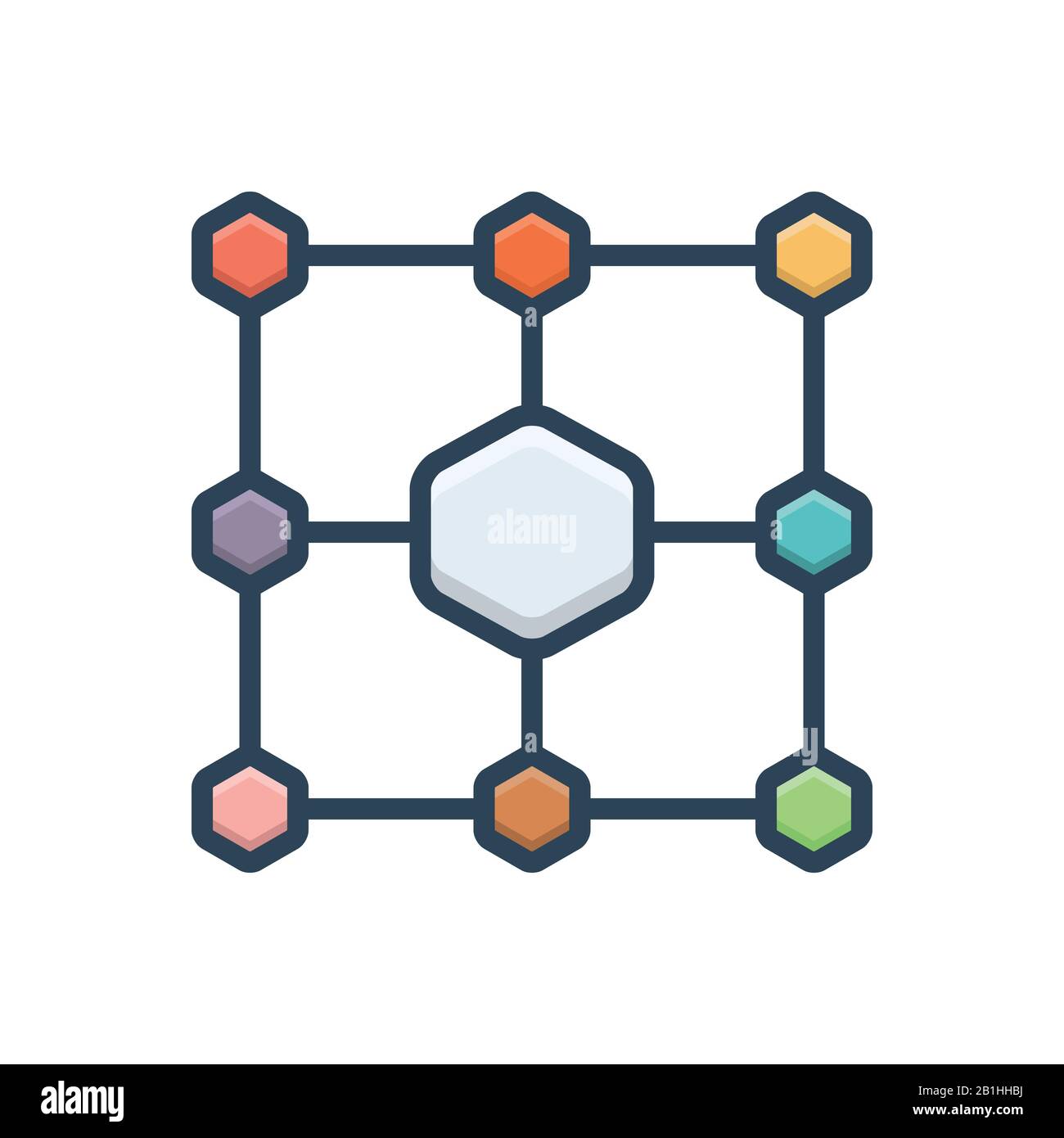 Illustrazione della struttura di rete Illustrazione Vettoriale