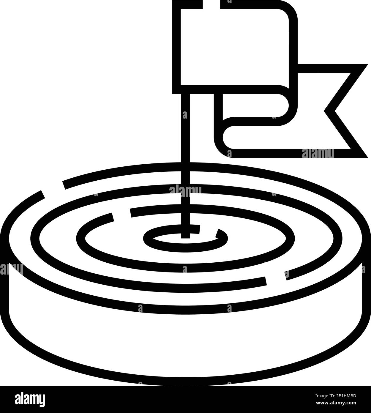 Icona della linea di segnalazione, simbolo concettuale, illustrazione del vettore di contorno, simbolo lineare. Illustrazione Vettoriale