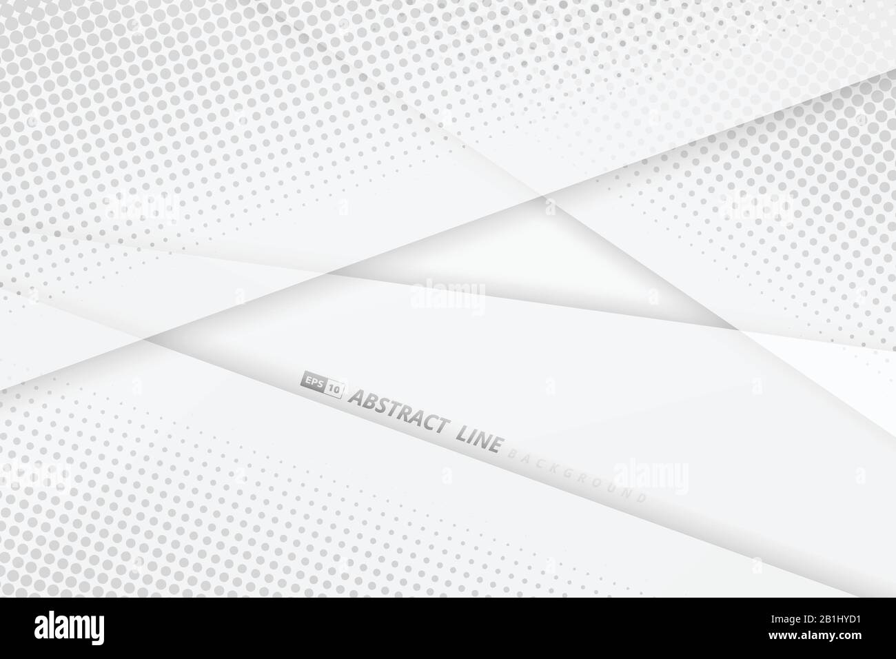 Astratto bianco tecnologia si sovrappone al design con punto halftone pattern sfondo. Da utilizzare per annunci, poster, grafica, progettazione di modelli, stampa, presentazione. Illustrazione Vettoriale