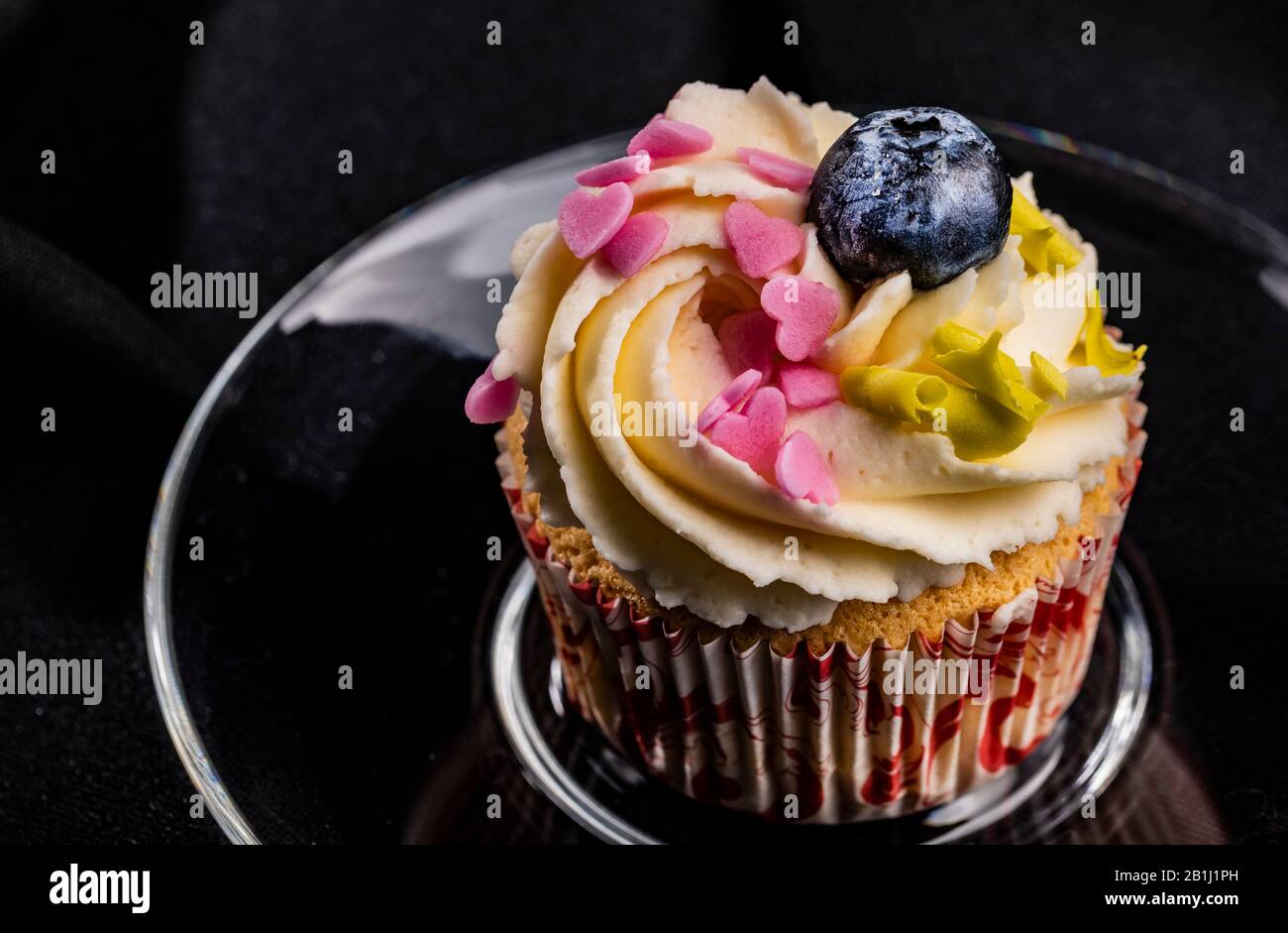 Cupcake gourmet decorato Foto Stock