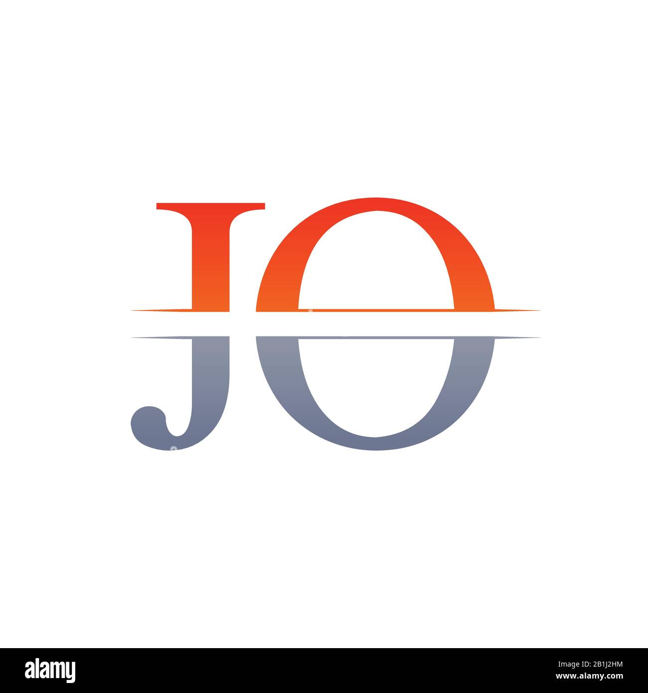 JO lettere del tipo di Logo Design template vettoriale. Lettera astratta JO logo Design Illustrazione Vettoriale