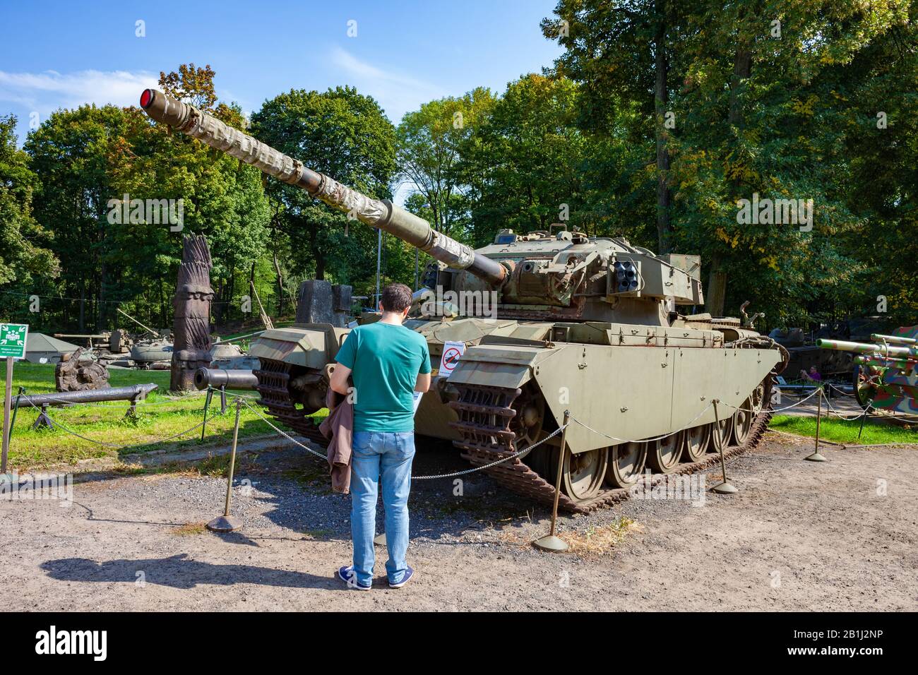Centurion Medium Tank MK5 (A41), principale canotta di battaglia britannica del periodo post Seconda guerra mondiale, Museo dell'esercito polacco a Varsavia, Polonia Foto Stock