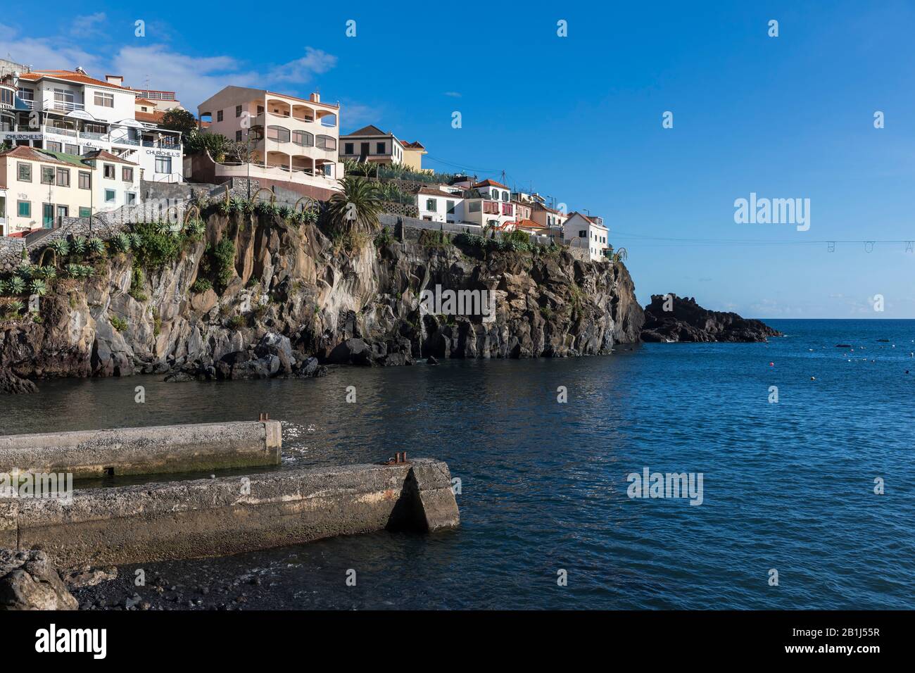 Câmara de Lobos a Madeira Foto Stock