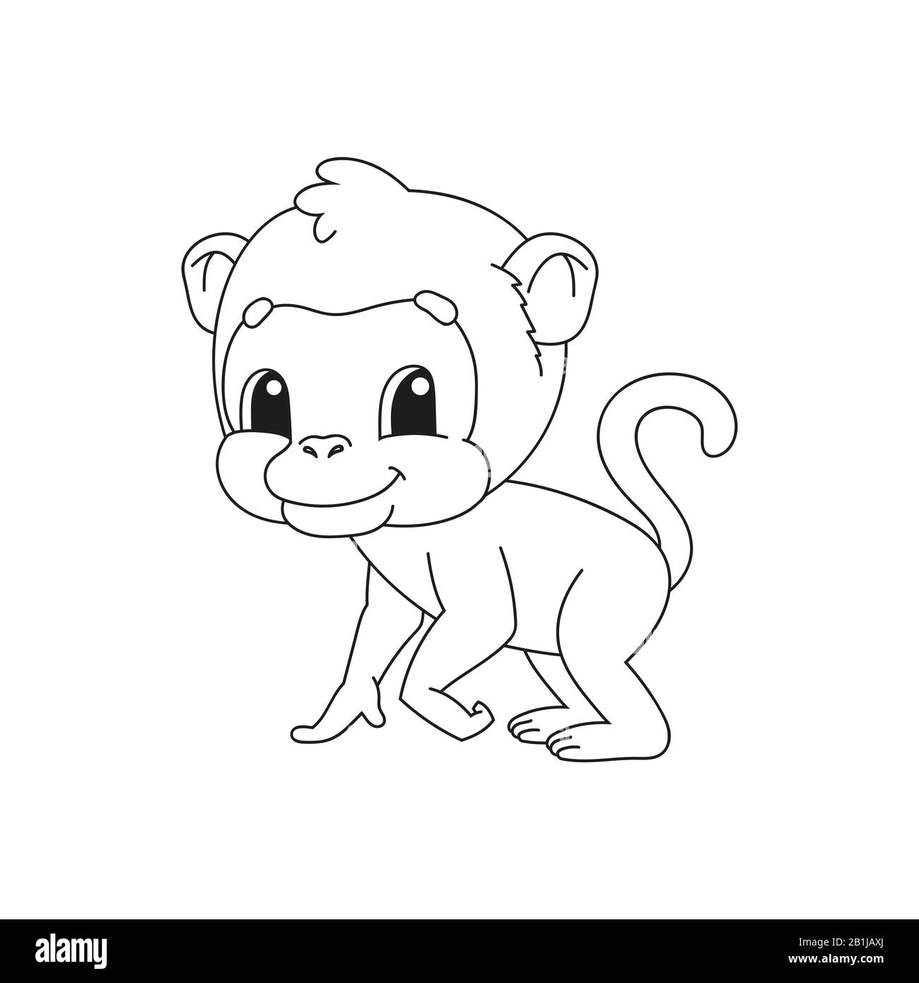 Pagine da colorare per bambini. Immagine vettore cartoon carino Illustrazione Vettoriale