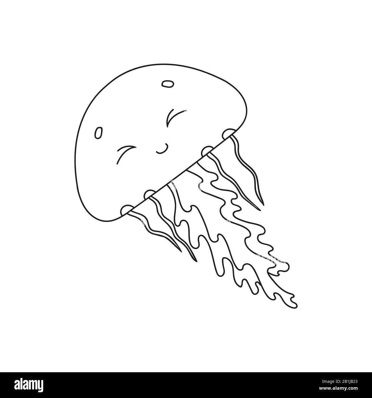 Pagine da colorare per bambini. Immagine vettore cartoon carino Illustrazione Vettoriale