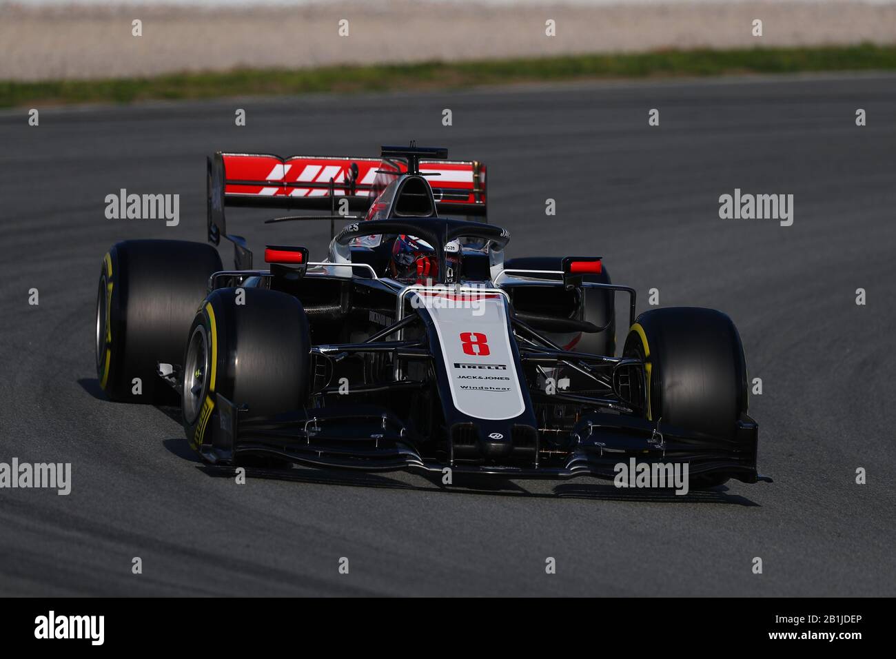 Barcellona, Spagna. 26th Feb, 2020. No.08 Romain Grosjean, Haas F1 Team. Formula 1 World Championship 2020, Winter testing Days 2 2020 Barcelona, 26-28 febbraio 2020. Credit: Agenzia Indipendente Foto/Alamy Live News Foto Stock