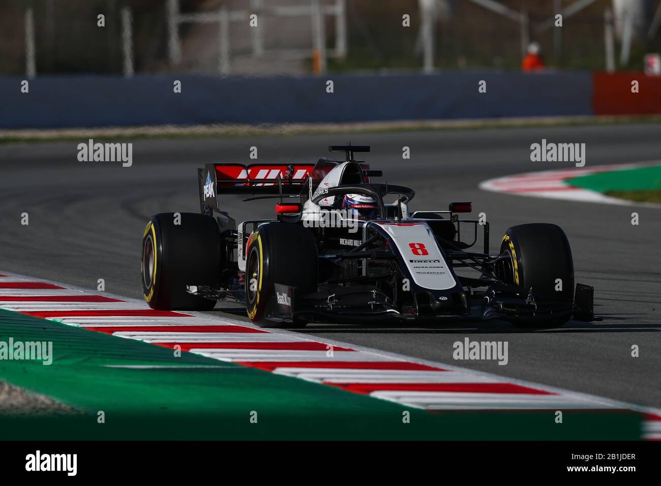 Barcellona, Spagna. 26th Feb, 2020. No.08 Romain Grosjean, Haas F1 Team. Formula 1 World Championship 2020, Winter testing Days 2 2020 Barcelona, 26-28 febbraio 2020. Credit: Agenzia Indipendente Foto/Alamy Live News Foto Stock