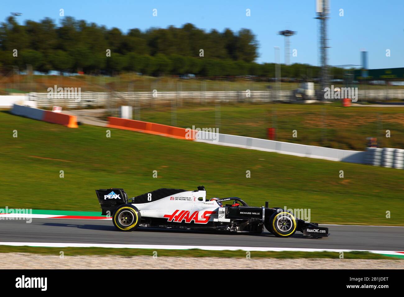 Barcellona, Spagna. 26th Feb, 2020. No.08 Romain Grosjean, Haas F1 Team. Formula 1 World Championship 2020, Winter testing Days 2 2020 Barcelona, 26-28 febbraio 2020. Credit: Agenzia Indipendente Foto/Alamy Live News Foto Stock