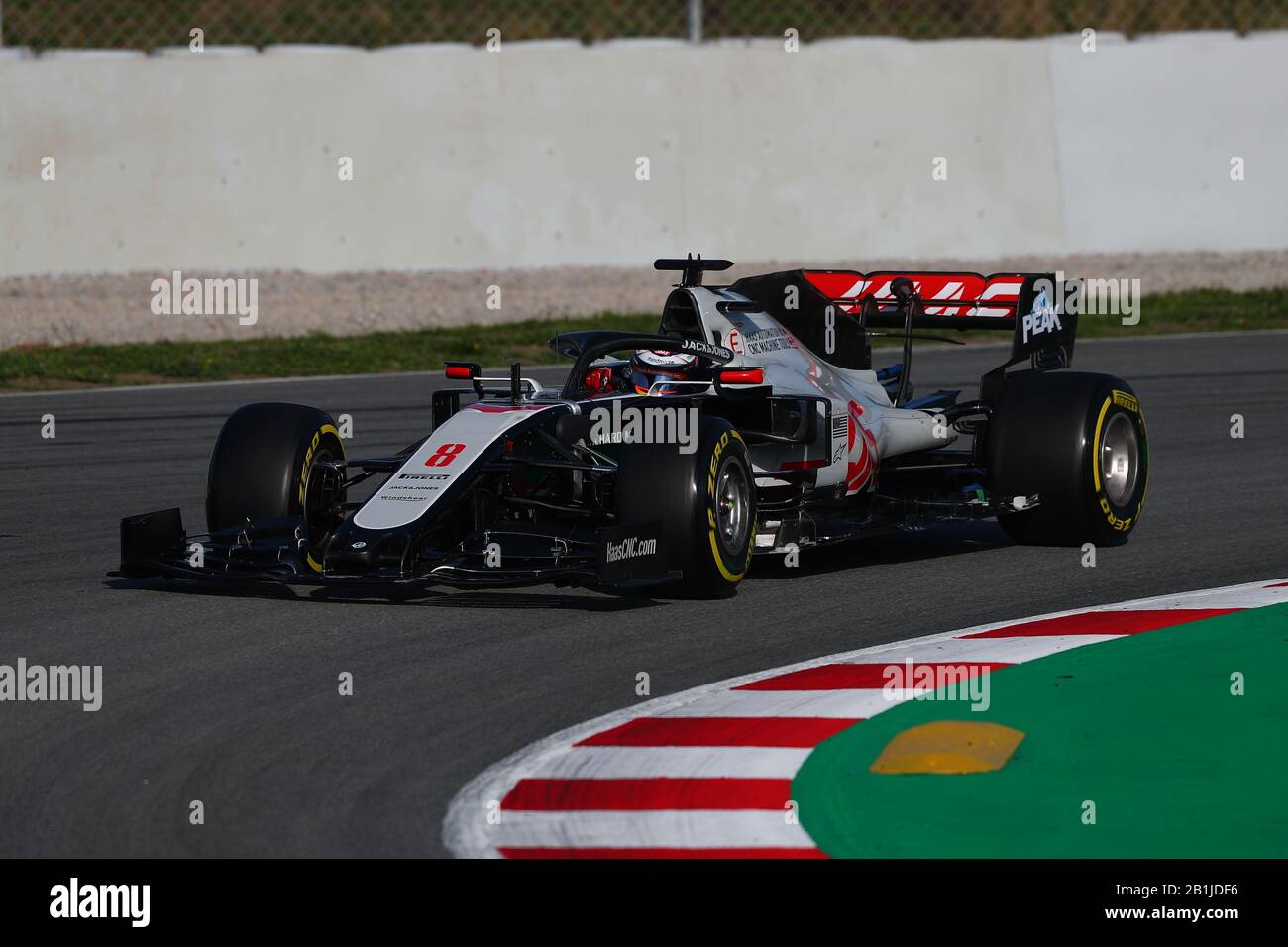 Barcellona, Spagna. 26th Feb, 2020. No.08 Romain Grosjean, Haas F1 Team. Formula 1 World Championship 2020, Winter testing Days 2 2020 Barcelona, 26-28 febbraio 2020. Credit: Agenzia Indipendente Foto/Alamy Live News Foto Stock