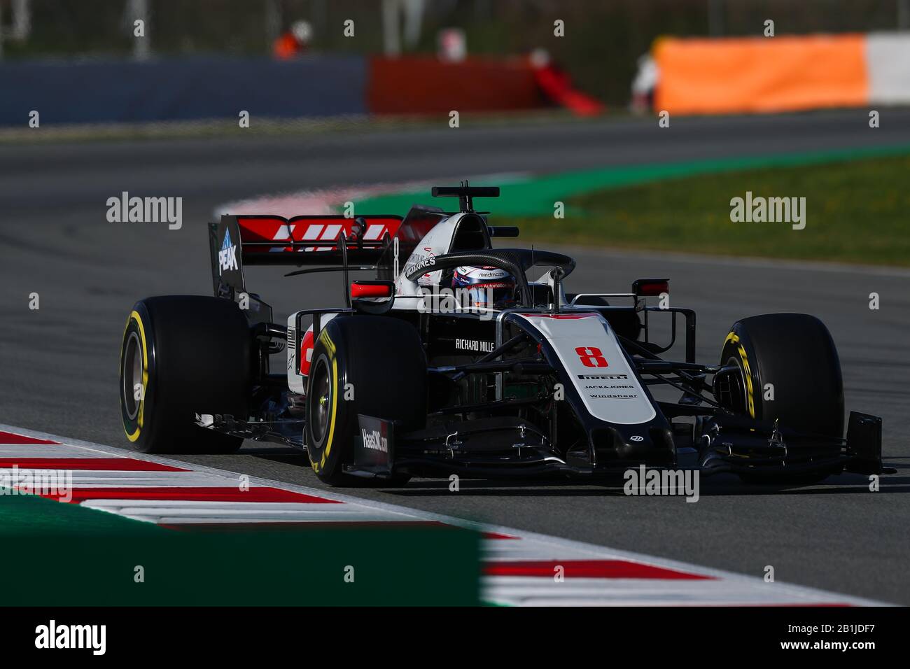 Barcellona, Spagna. 26th Feb, 2020. No.08 Romain Grosjean, Haas F1 Team. Formula 1 World Championship 2020, Winter testing Days 2 2020 Barcelona, 26-28 febbraio 2020. Credit: Agenzia Indipendente Foto/Alamy Live News Foto Stock