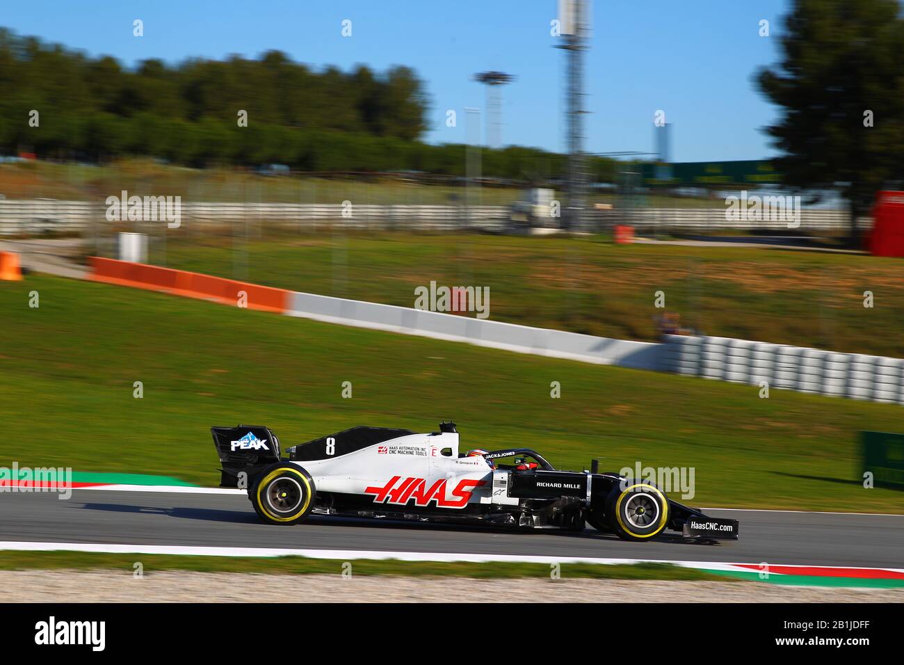 Barcellona, Spagna. 26th Feb, 2020. No.08 Romain Grosjean, Haas F1 Team. Formula 1 World Championship 2020, Winter testing Days 2 2020 Barcelona, 26-28 febbraio 2020. Credit: Agenzia Indipendente Foto/Alamy Live News Foto Stock