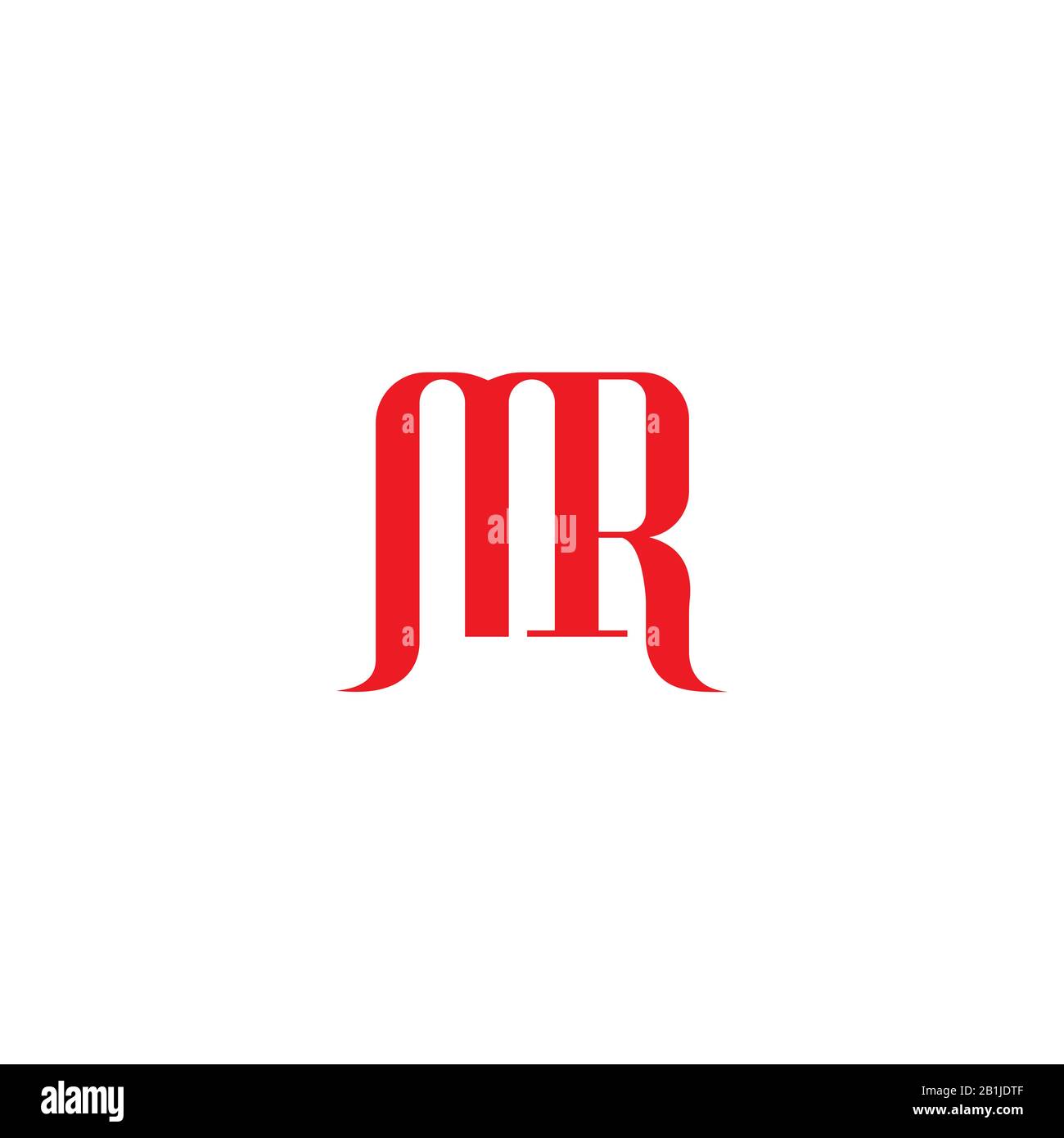 Lettera iniziale modello di disegno del logo rm o rm Illustrazione Vettoriale