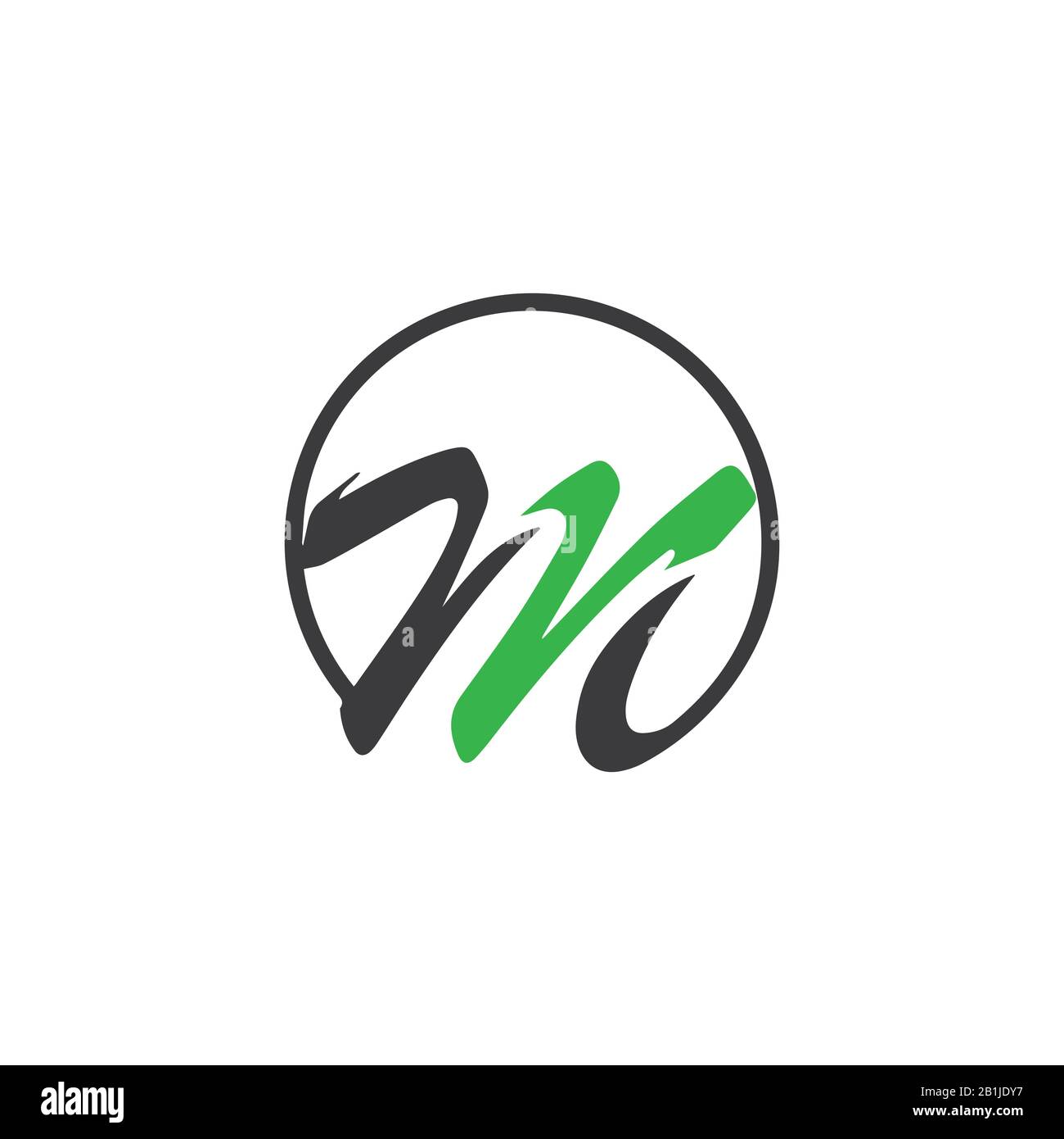 Lettera iniziale modello di disegno del logo rm o rm Illustrazione Vettoriale