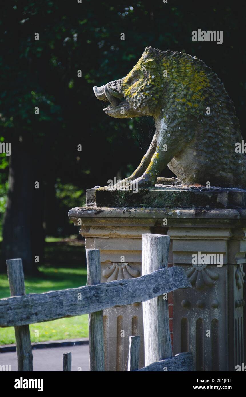 Porta Del Parco Charlecote, National Trust Foto Stock