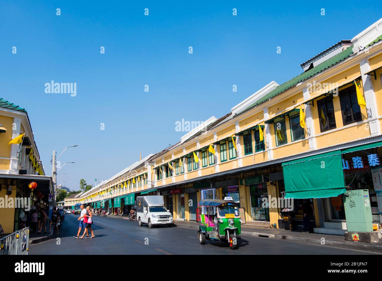 Thanon Tanao, Tanao Road, Khao San Road, Banglamphu, Bangkok, Tailandia Foto Stock