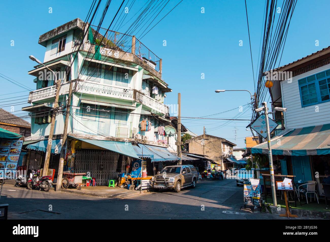 Vecchi quartieri di Banglamphu, Bangkok, Thailandia Foto Stock