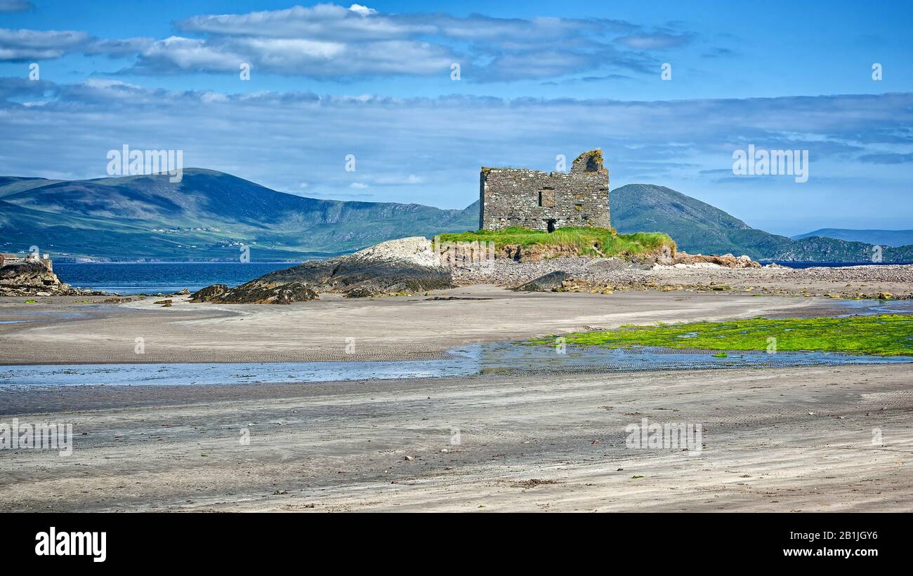 Castello di Ballinskelligs, Irlanda Foto Stock