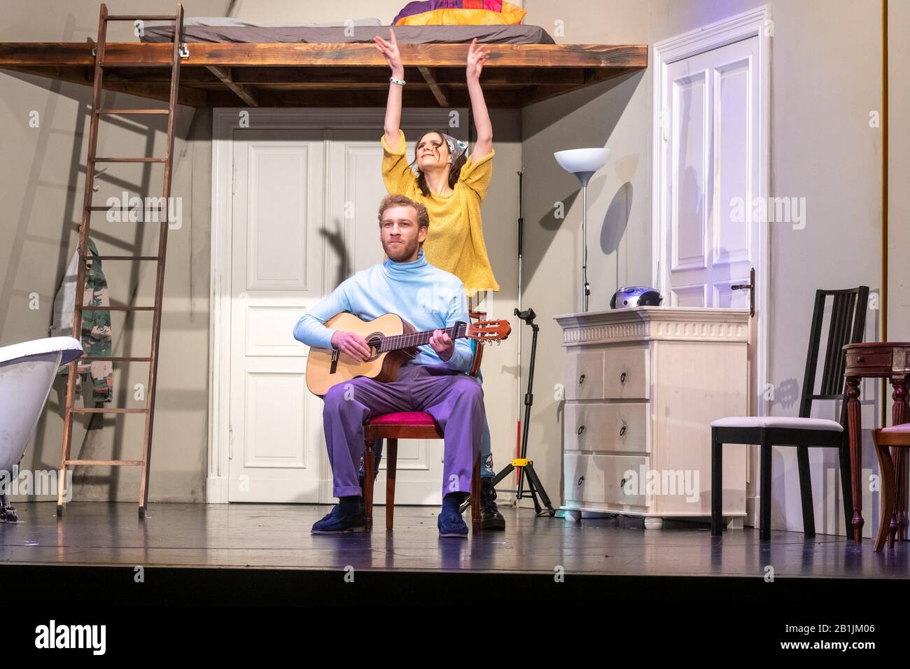 Johannes Hallervorden (Als Don Baker), Helen Barke (Als Jill Tanner) Foto Stock