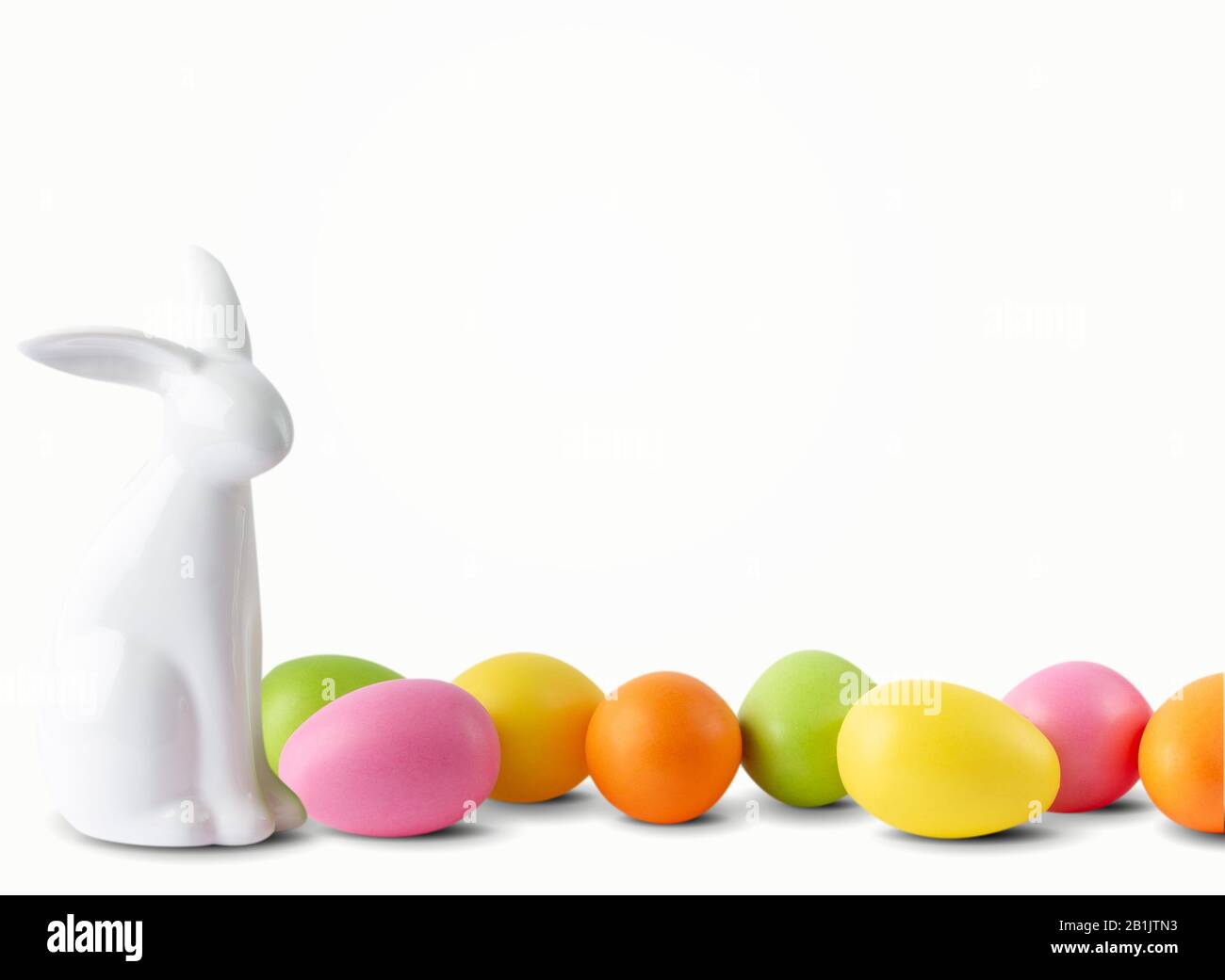 Coniglietto di Pasqua e uova Foto Stock