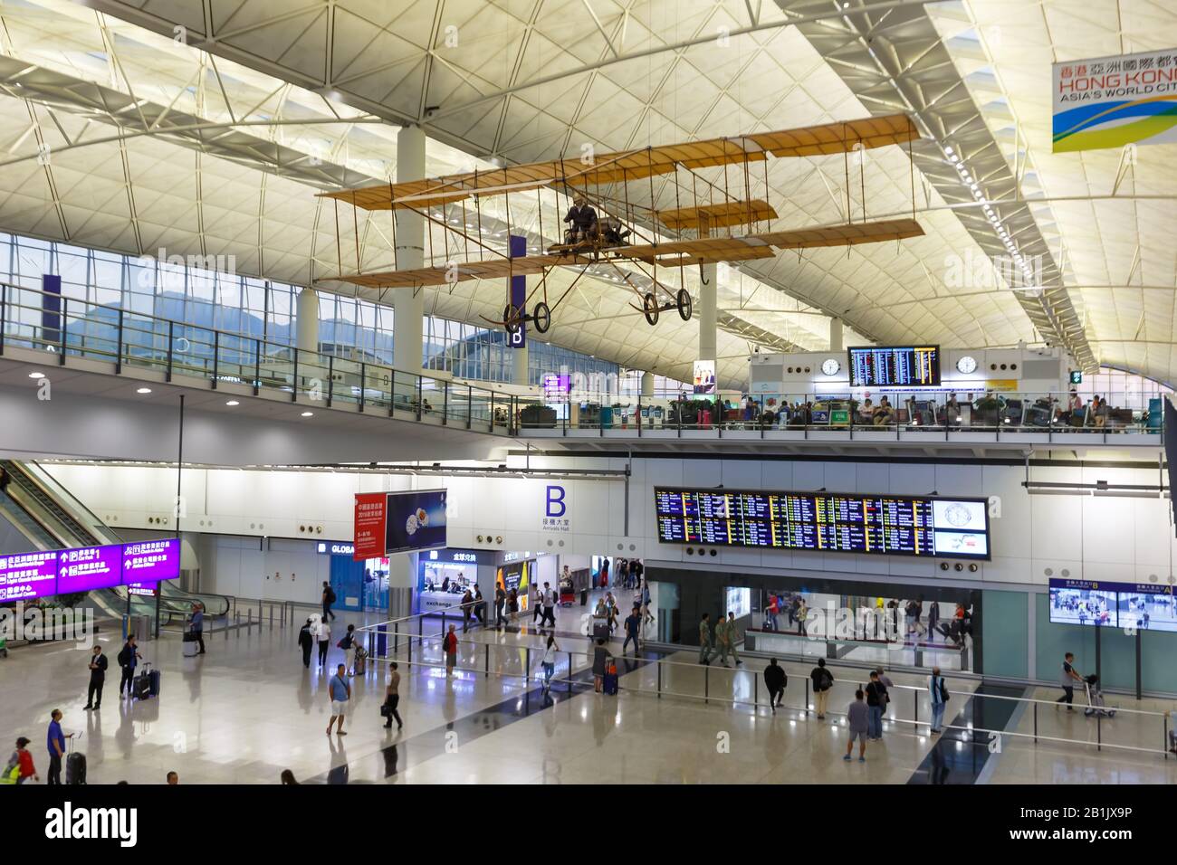 Hong Kong, Cina – 20 settembre 2019: Terminal dell'aeroporto di Hong Kong (HKG) in Cina. Foto Stock