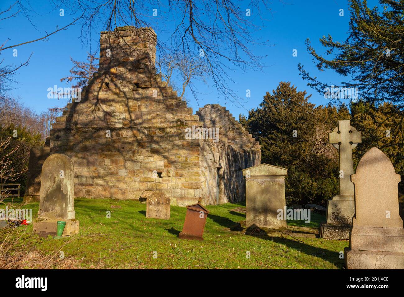 Chiesa di Abercrombie la chiesa è il luogo di sepoltura per la famiglia Anstruther, Balcokie, Abercrombie, Fife , Scozia Foto Stock