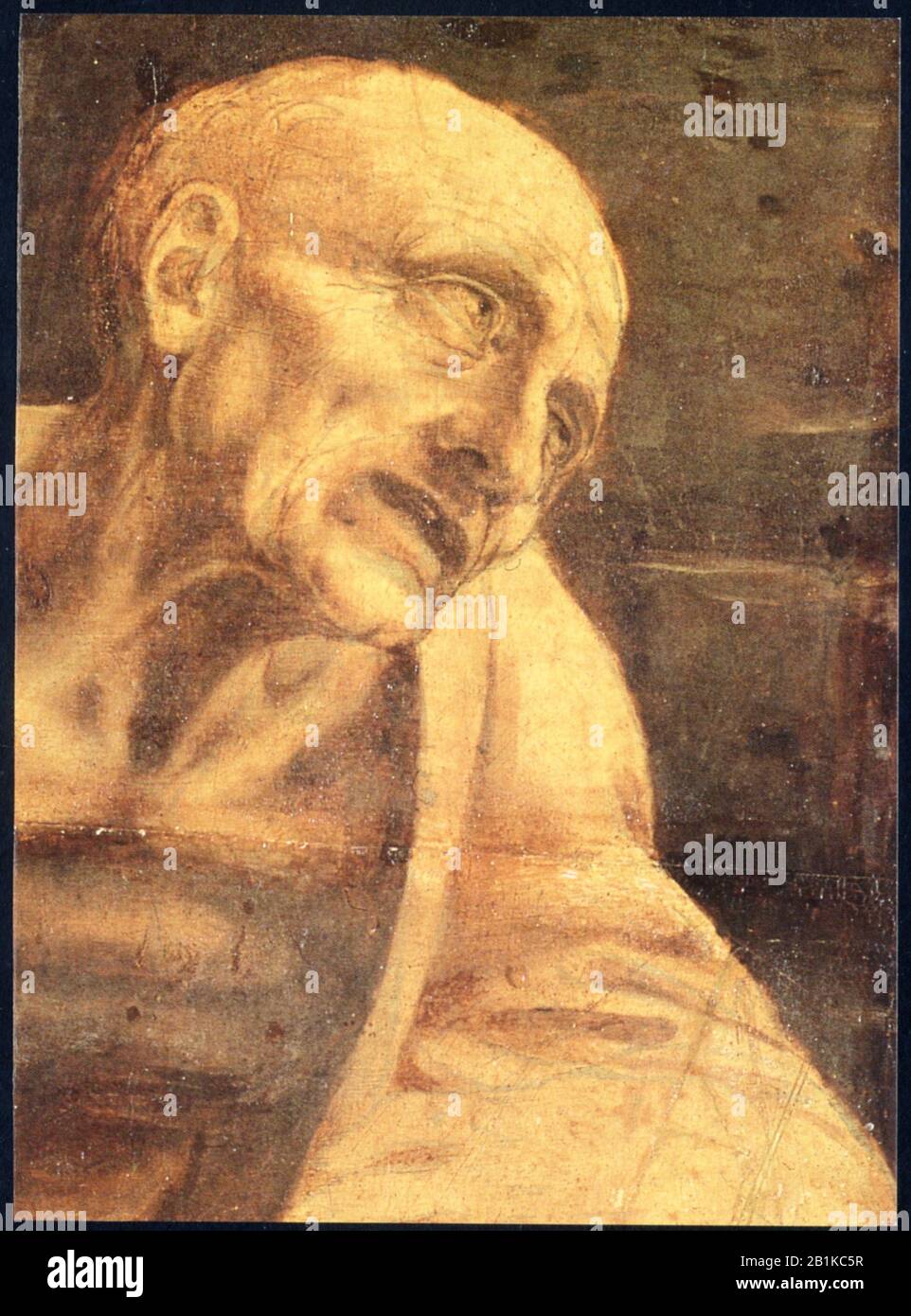 Leonardo da Vinci. San Girolamo. Dettagli. 1480-1482. Foto Stock Leonardo da Vinci. San Girolamo. Dettagli. 1480-1482. Foto Stock