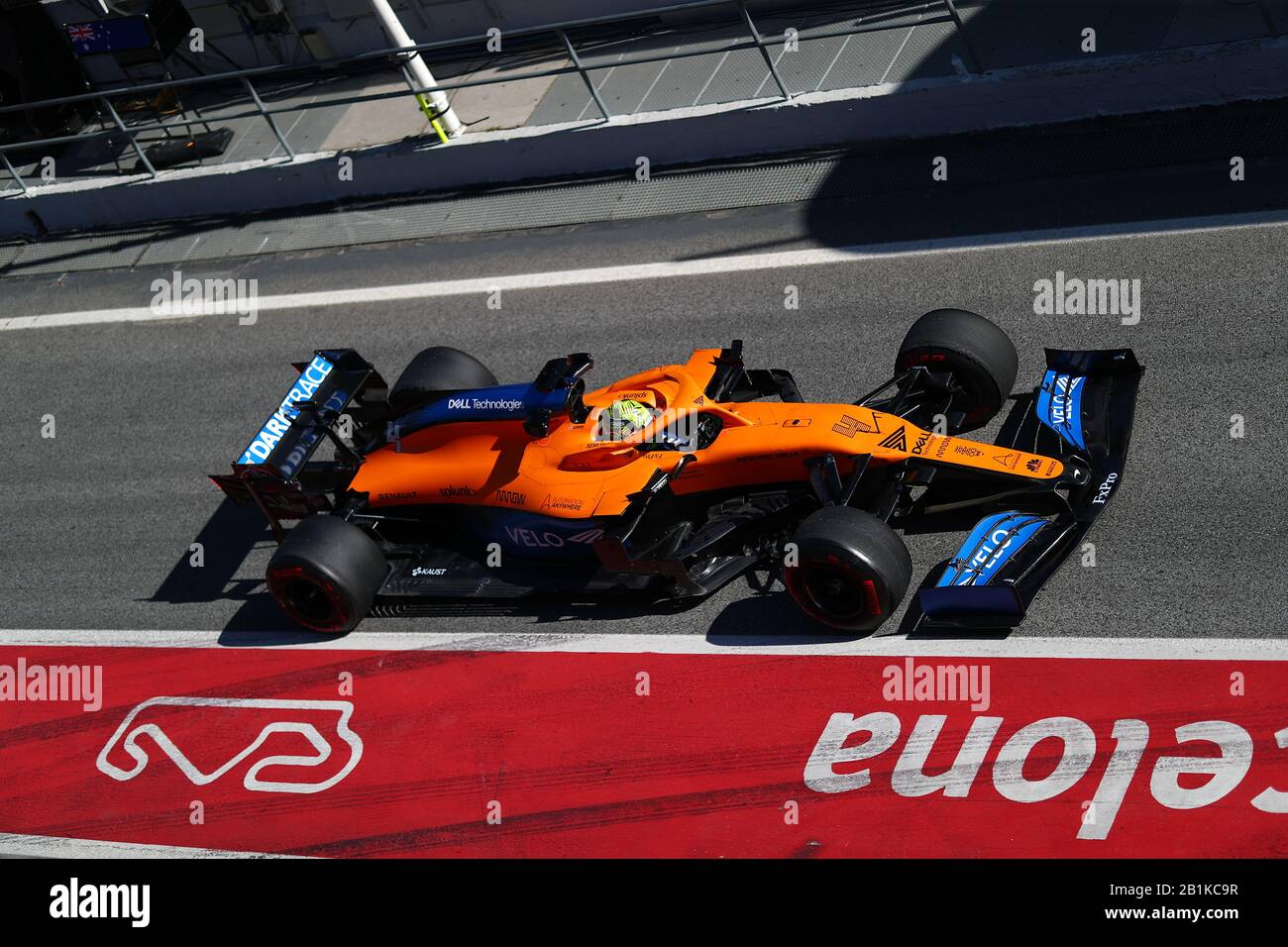 4 Lando Norris; Mclaren Renault. Formula 1 World Championship 2020, Winter testing Days 2 2020 Barcelona, 26-28 febbraio 2020. Foto Stock