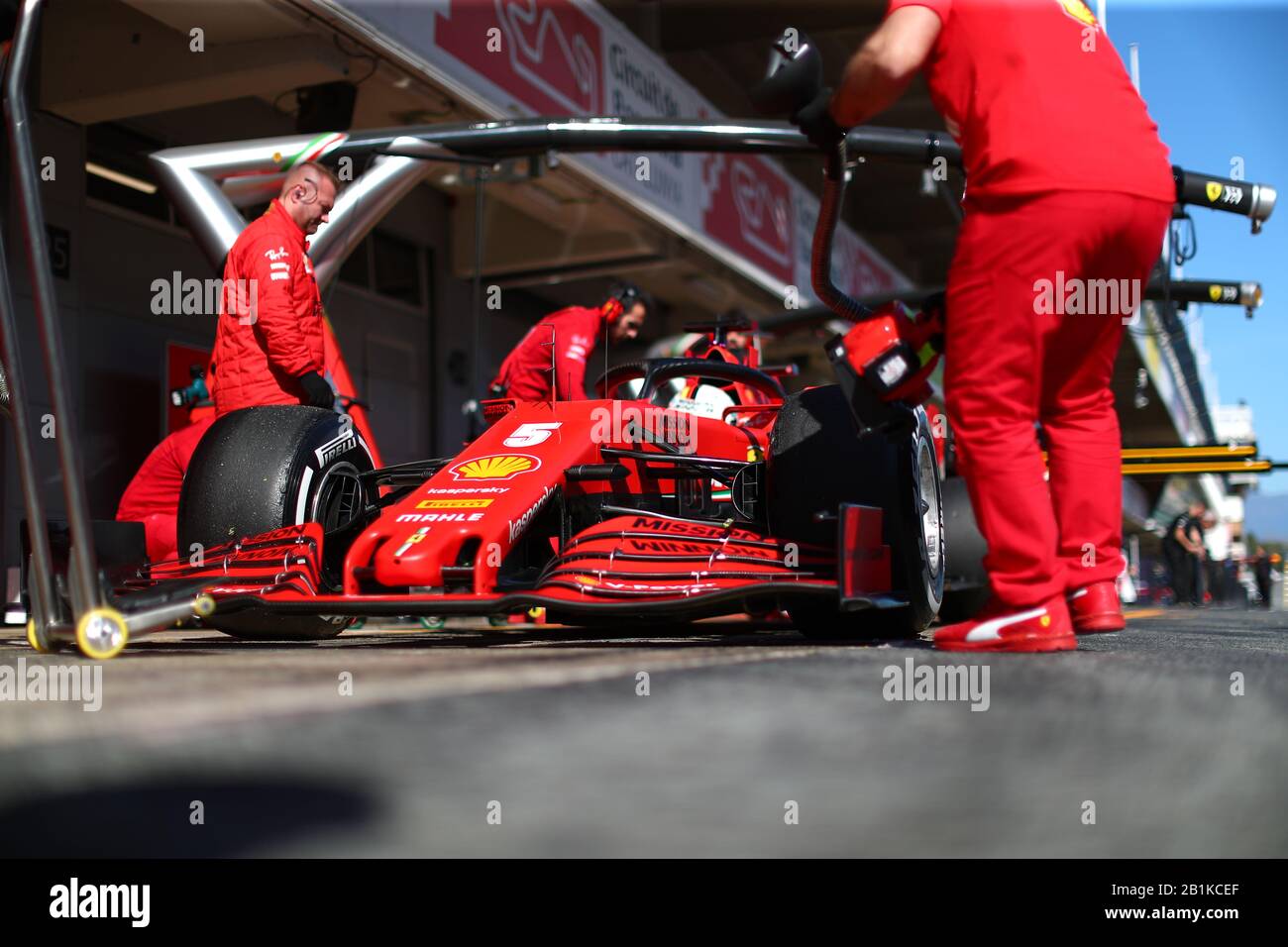 Sebastian Vettel, Scuderia Ferrari. Formula 1 World Championship 2020, Winter testing Days 2 2020 Barcelona, 26-28 febbraio 2020. Foto Stock