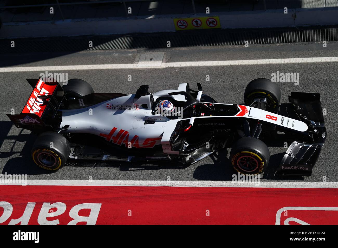Barcellona, Spagna. 26th Feb, 2020. No.08 Romain Grosjean, Haas F1 Team. Formula 1 World Championship 2020, Winter testing Days 2 2020 Barcelona, 26-28 febbraio 2020. Credit: Agenzia Indipendente Foto/Alamy Live News Foto Stock