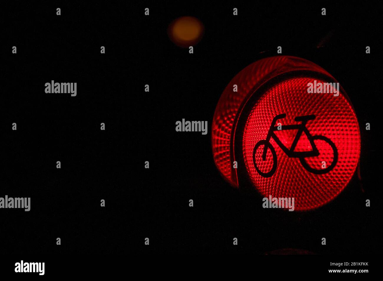 semaforo bici rossa Foto Stock