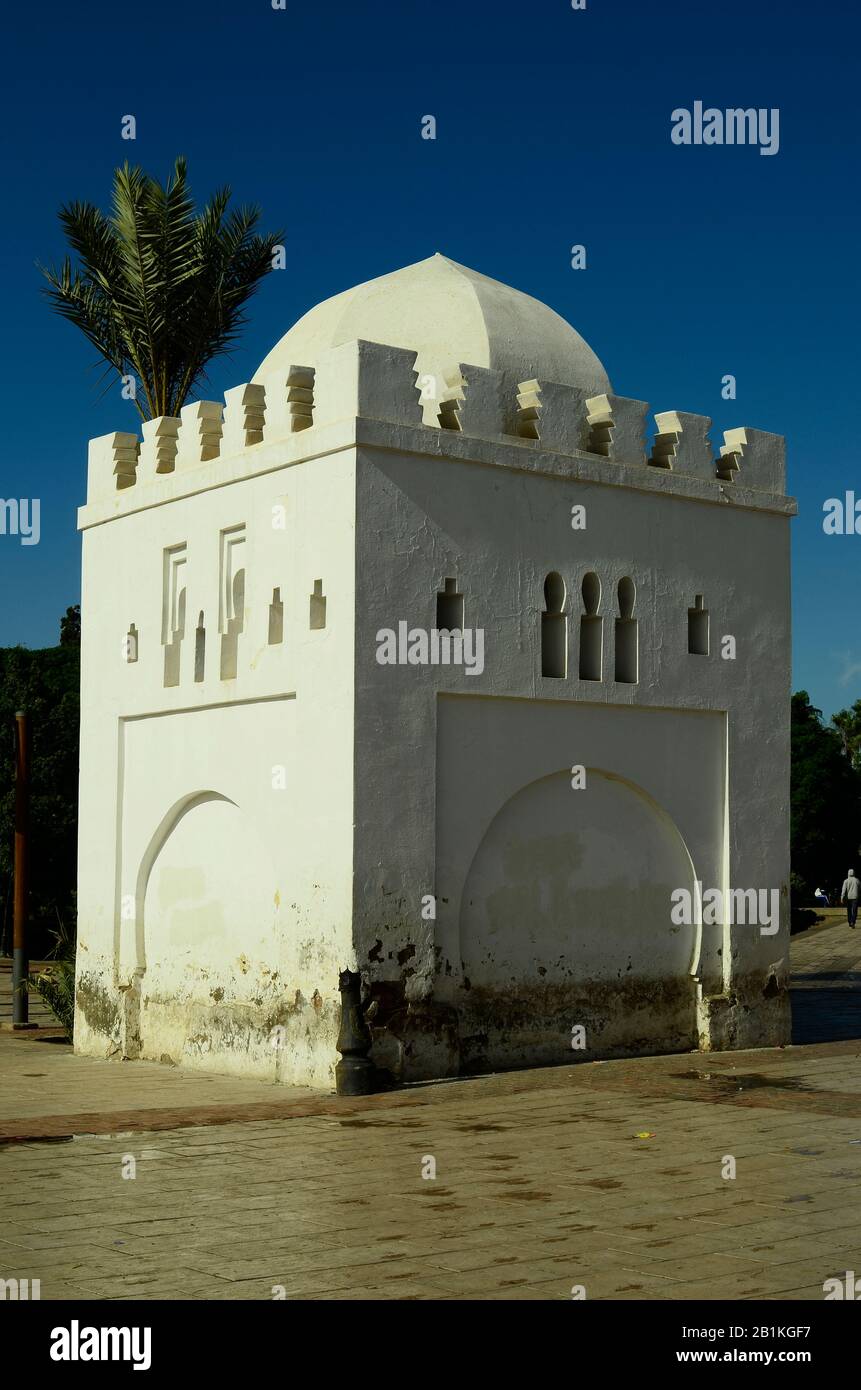 Marocco, Marrakech, edificio a Place de la Foucauld Foto Stock