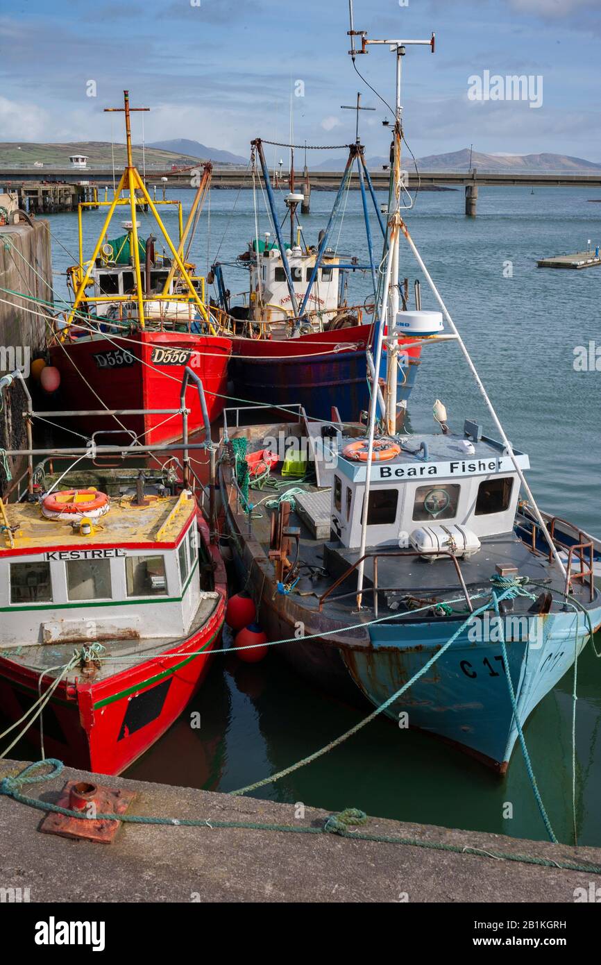 Industria irlandese della pesca, Portmagee, County Kerry, Irlanda Foto Stock