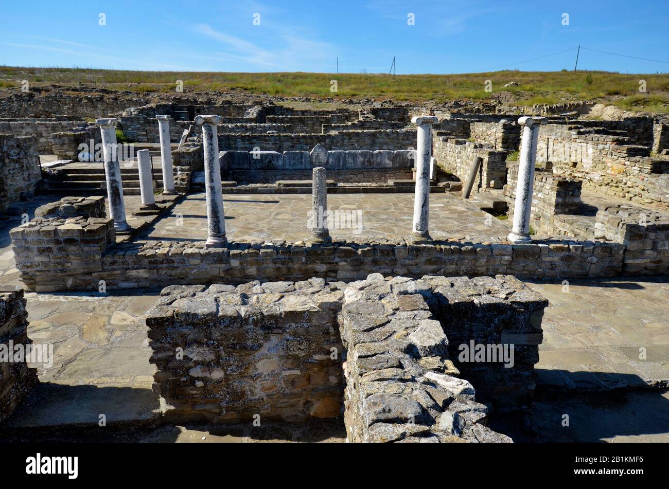 Macedonia del Nord ex FYROM, scavi nell'antico villaggio romano di Stobi Foto Stock