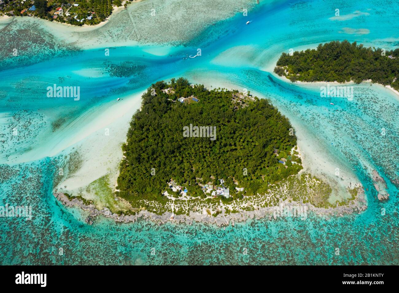 Lagune A Nordovest Di Moorea, Moorea, Polinesia Francese Foto Stock