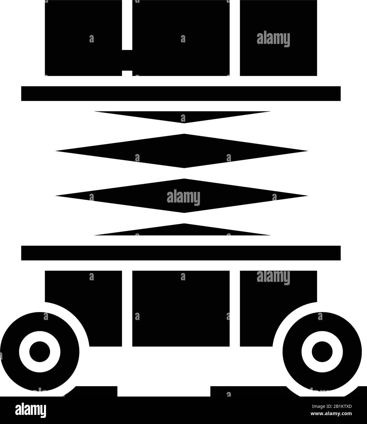 Icona nera della macchina da costruzione, illustrazione concettuale, simbolo piatto vettoriale, simbolo glifo. Illustrazione Vettoriale