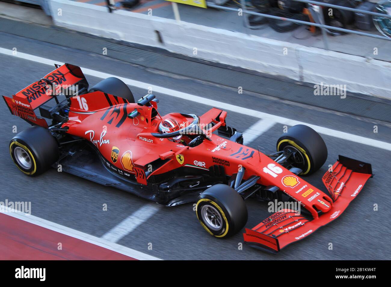 Barcellona, Spagna. 26th Feb 2020. 26th Febbraio 2020; Circuit De Barcelona Catalunya, Barcellona, Catalogna, Spagna; Formula 1 Pre Season Testing Two; Scuderia Ferrari, Charles Leclerc Credit: Action Plus Sports Images/Alamy Live News Foto Stock