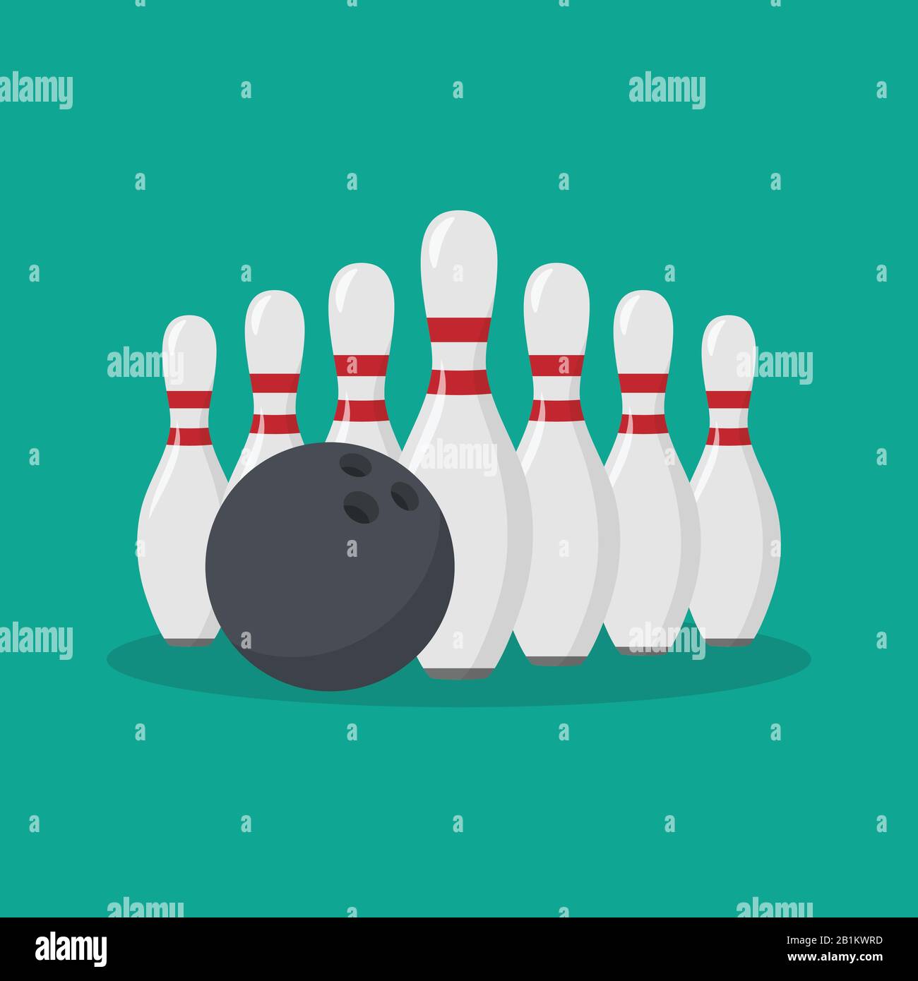 Icona a forma di bowling. Illustrazione del vettore Illustrazione Vettoriale