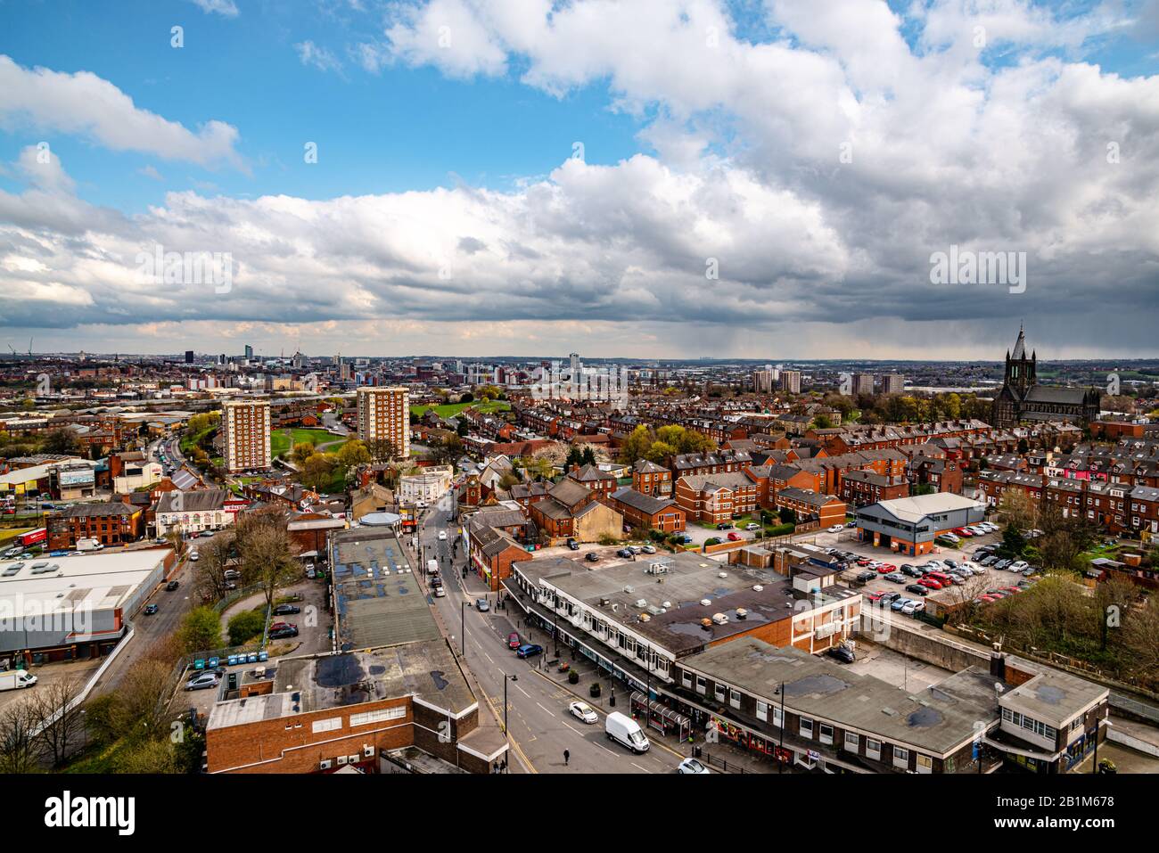 Armley si affaccia sul centro di Leeds e sul West Yorkshire Foto Stock