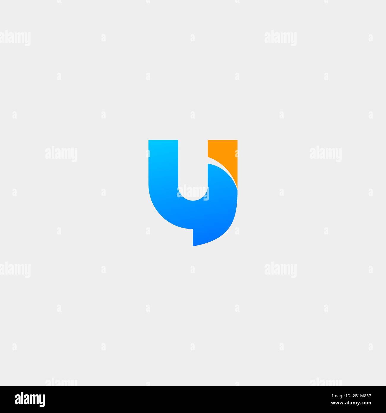 Vettore Modello Di Disegno Con Logo Lettera U Chat Illustrazione Vettoriale